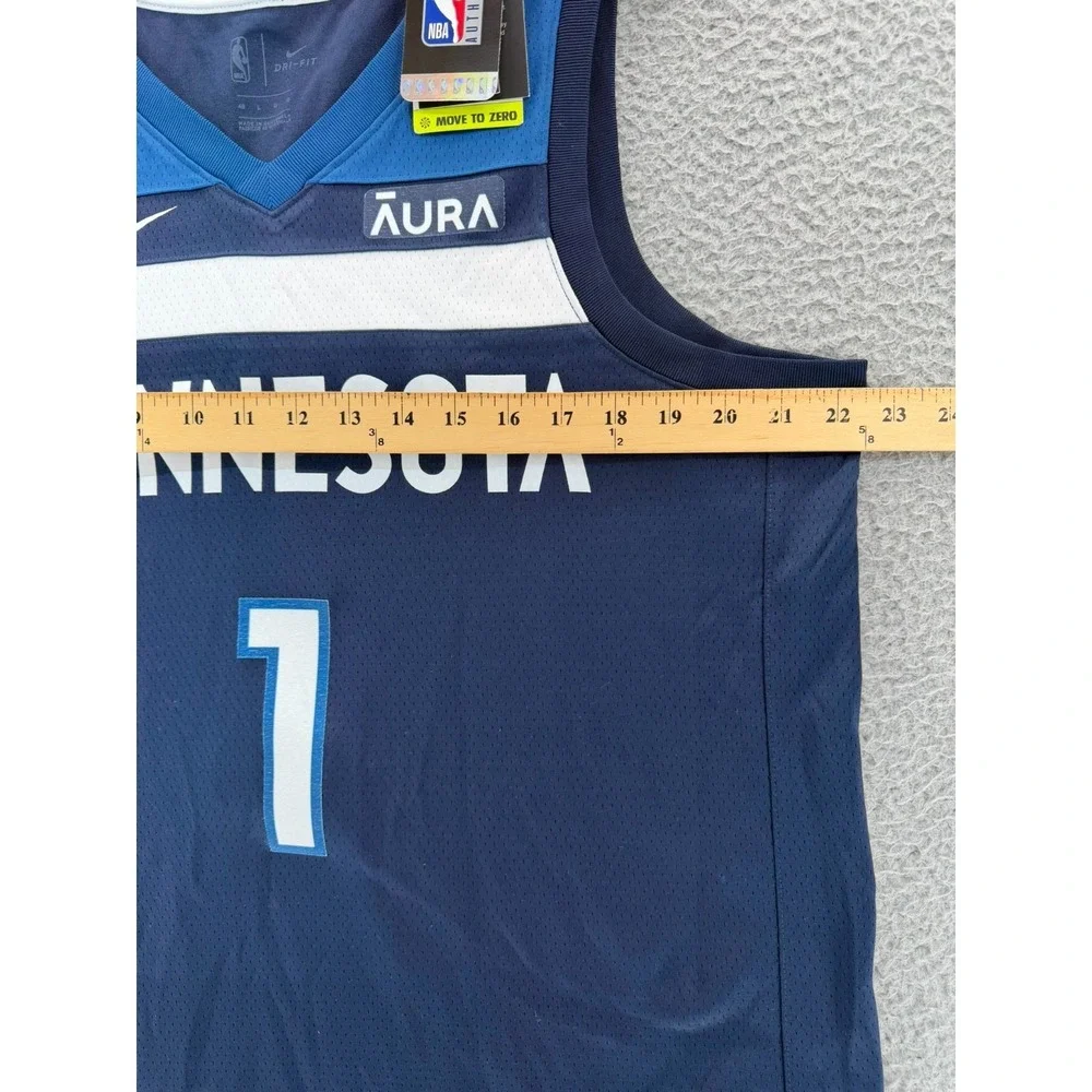Anthony Edwards Minnesota‎ Timberwolves Nike Icon Edition Swingman Jersey Navy L